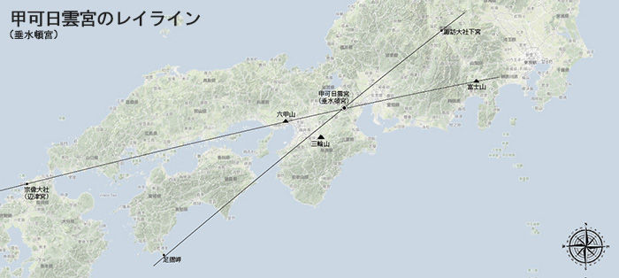 甲可日雲宮(垂水頓宮)のレイライン