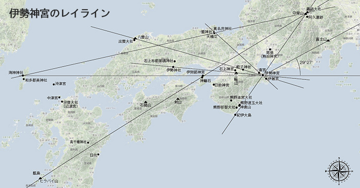 伊勢神宮のレイライン