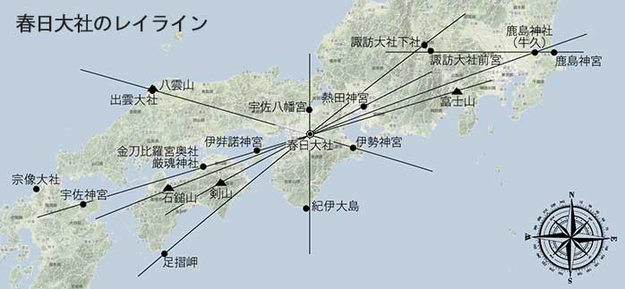 鹿島神宮のレイライン