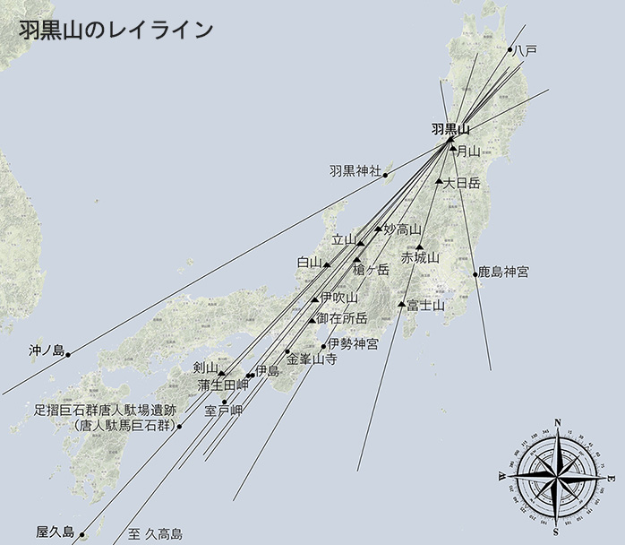 羽黒山のレイライン